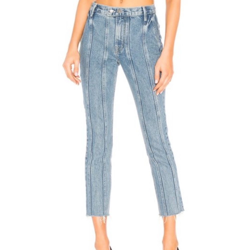 GRLFRND Women’s Striped Denim “Monroe” Jeans in size 25